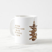 WHITE COFFEE MUG WITH DRIFTWOOD THEME KOFFIEMOK (Voorkant links)