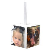 White Collage Kind Foto's Gepersonaliseerd Decoratie (Achter hoekig)