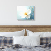 White colour flower painting arts  canvas afdruk (Insitu (Slaapkamer))