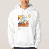 White Comics Style Man Hoodie (Voorkant)