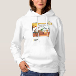 White Comics Style Woman Hoodie