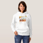 White Comics Style Woman Hoodie (Voorkant volledig)