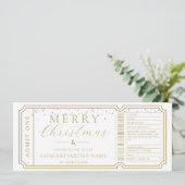 White Concert Ticket Gift Voucher Card Kaart (Staand voorkant)