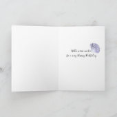 White Conch Seashell met naam Verjaardag Kaart (Binnen)