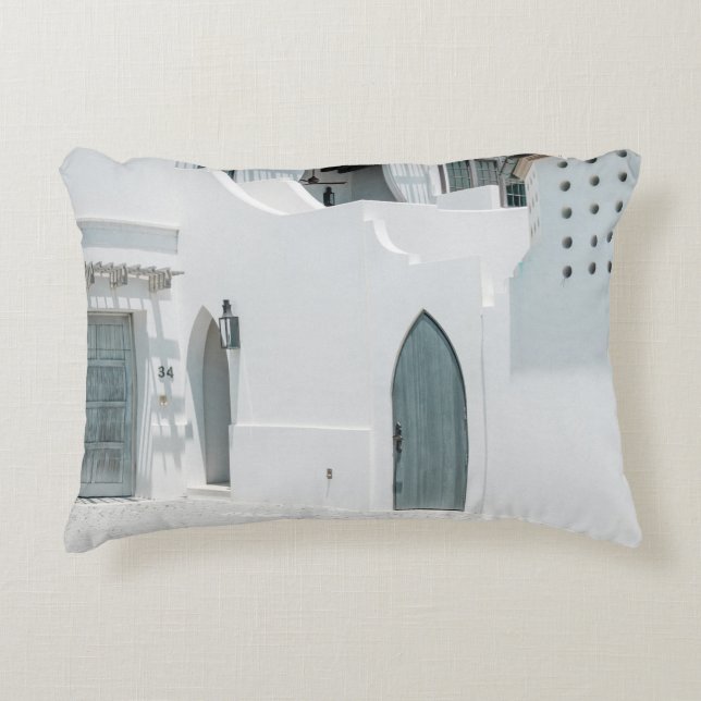 White concrete house accent kussen (Voorkant)