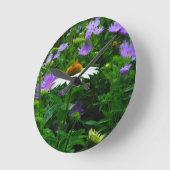 White Cone flower, paarse bloemen en moth Ronde Klok (Hoek)