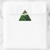 White Cone flower, paarse bloemen en moth Sticker (Tas)