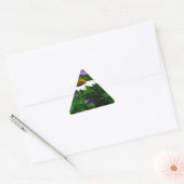 White Cone flower, paarse bloemen en moth Sticker (Envelop)