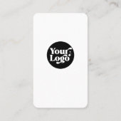 White Connect with US QR Code Logo Sociale media Visitekaartje (Achterkant)