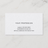 White Contact Card met Calligraphy Font Name Contactkaartje (Achterkant)