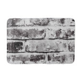 White Contrast Industrial Rustic Brick Texture Badmat (Voorkant)