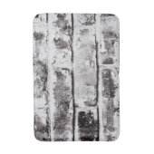 White Contrast Industrial Rustic Brick Texture Badmat (Voorkant Verticaal)