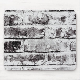 White Contrast Industrial Rustic Brick Texture Muismat