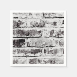 White Contrast Industrial Rustic Brick Texture Servet