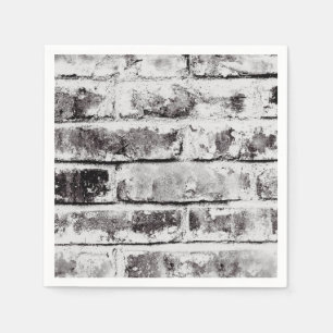 White Contrast Industrial Rustic Brick Texture Servet