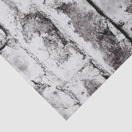 White Contrast Industrial Rustic Brick Texture Tissuepapier (Detail)