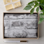 White Contrast Industrial Rustic Brick Texture Tissuepapier (Geschenk)
