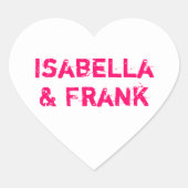 White Conversation Heart Hart Sticker (Voorkant)