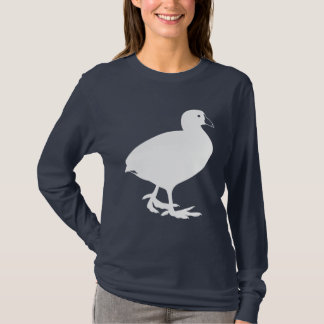White Coot Bird Silhouette T-shirt