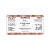 White & Copper Foil Cosmetics Dropper Bottle Label (Voorkant)
