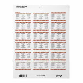 White & Copper Foil Cosmetics Dropper Bottle Label (Full Sheet)