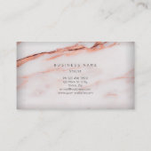 White Copper Roos Marble Vip Abstract Minimale Vip Visitekaartje (Achterkant)