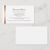 White Copper Wedding Accommodations Informatiekaartje (Voorkant / Achterkant)