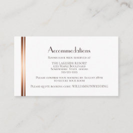 White Copper Wedding Accommodations Informatiekaartje