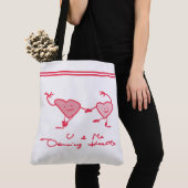 White Coral Hearts Couples Valentijn Tote Bag (Dichtbij)