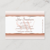 White Coral Shimmery Gradient Ovaal Lijst Initiale Visitekaartje (Achterkant)