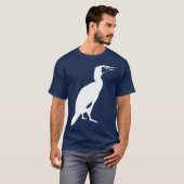 White Cormorant Bird Graphic T-shirt (Voorkant volledig)