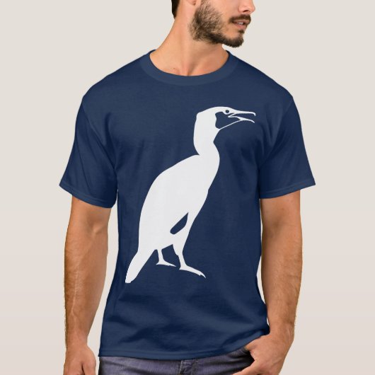 White Cormorant Bird Graphic T-shirt (Voorkant)