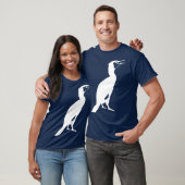 White Cormorant Bird Graphic T-shirt (Unisex)