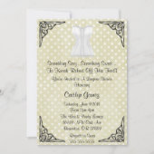 White corset Lingerie Bridal Shower Invitation Kaart (Voorkant)