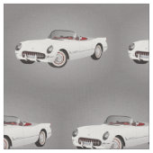 White Corvette Fabric Stof (Close Up)