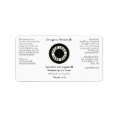 White cosmetics dropper bottle label with logo (Voorkant)