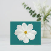White Cosmos Flower Briefkaart (Staand voorkant)