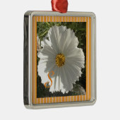 White Cosmos Flower Ceramic Ornament (Rechts)