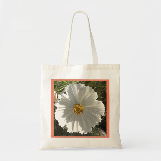White Cosmos Flower foto Tote Bag (Voorkant)