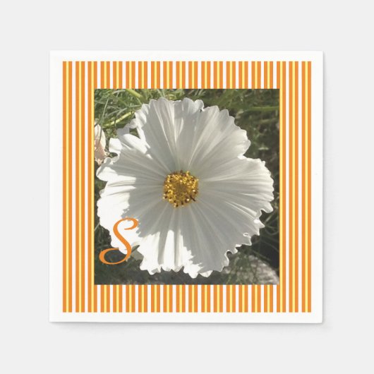 White Cosmos Flower Servet (Voorkant)