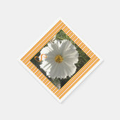 White Cosmos Flower Servet (Hoek)