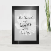 White Cosmos Flower Sympathy Card Kaart (Voorkant)