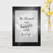 White Cosmos Flower Sympathy Card Kaart (Gele Bloem)