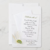 White Cosmos on Wood 40th Jubileum Party Kaart (Voorkant)