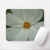 White Cosmos Summer Wildflower Floral Muismat (Met muis)