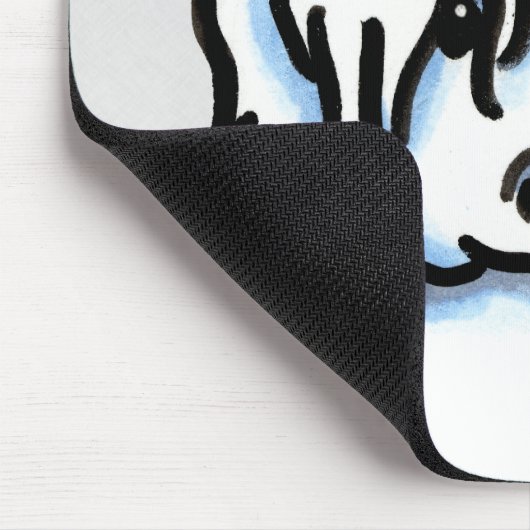 White Coton de Tulear Face Muismat (Hoek)