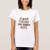 White Cotton T-Shirt for Teachers (Voorkant)