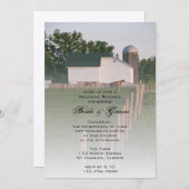 White Country Barn Wedding Shower Kaart (Voorkant / Achterkant)