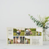 White Country Wedding Dank u fotokaarten Bedankkaart (Staand voorkant)