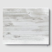 White Country Wood Watermelon Rustiek Huwelijk Gastenboek (Achterkant)